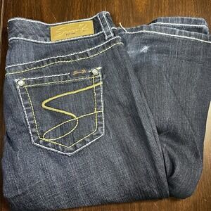 Seven7 Women's Boot Cut Jeans - Dark Blue